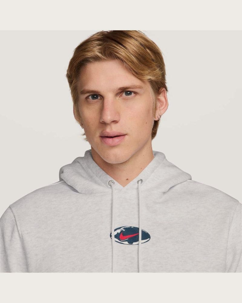 Pánska mikina s kapucňou NIKE U NSW HDY CLUB PO BB OC 2 BIRCH HEATHER – fotka 3