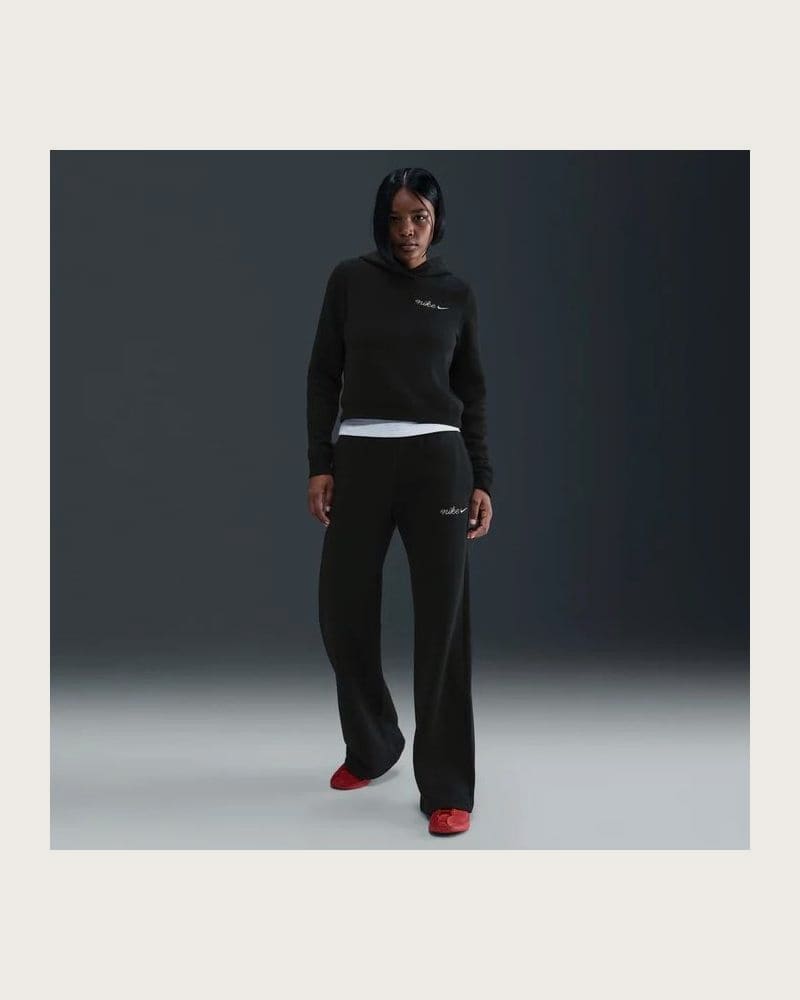 Dámska mikina s kapucňou NIKE W NSW PHNX FLC SHRUNKEN HOODIE BLACK – fotka 7