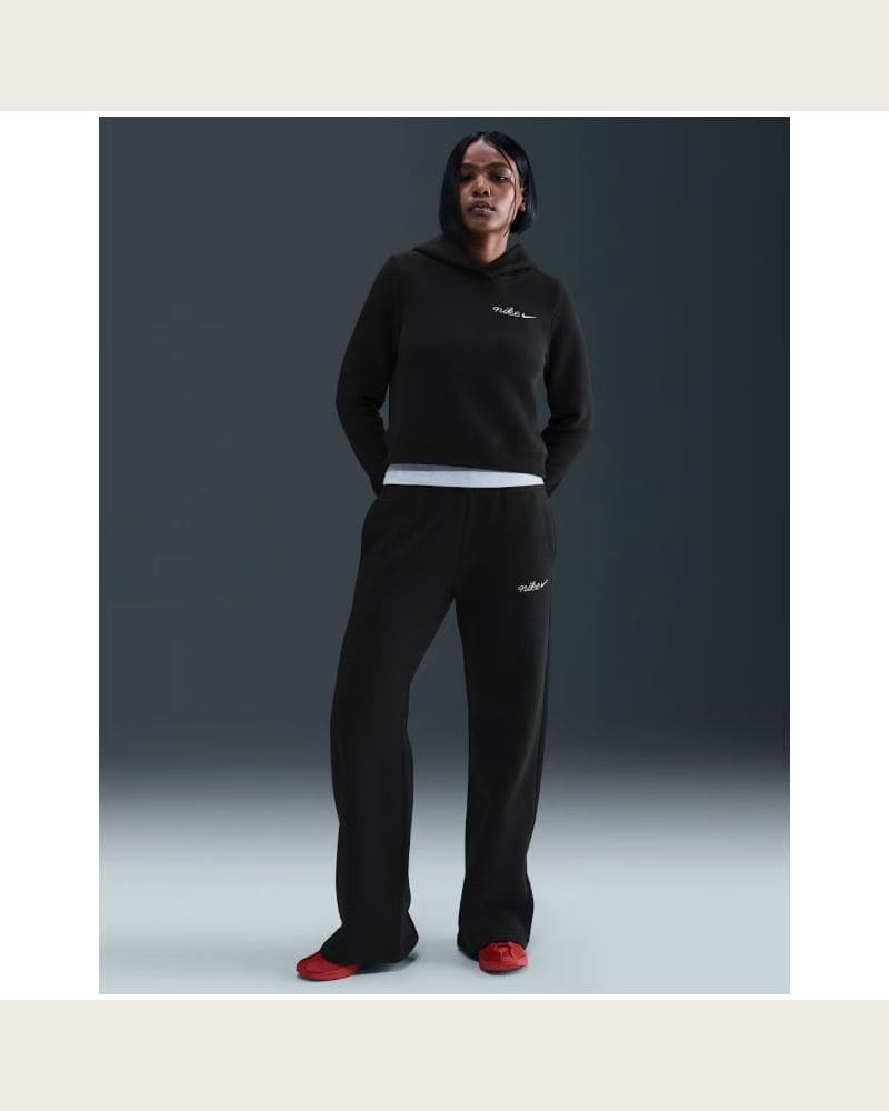Dámske tepláky NIKE W NSW PHNX FLC STRGHT LEG PNT BLACK – fotka 2