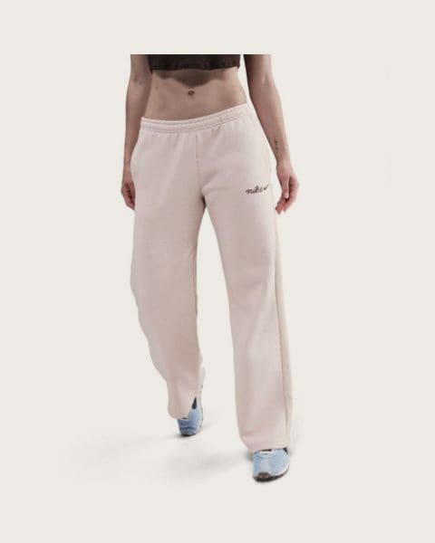 Dámske tepláky NIKE W NSW PHNX FLC STRGHT LEG PNT SILT RED