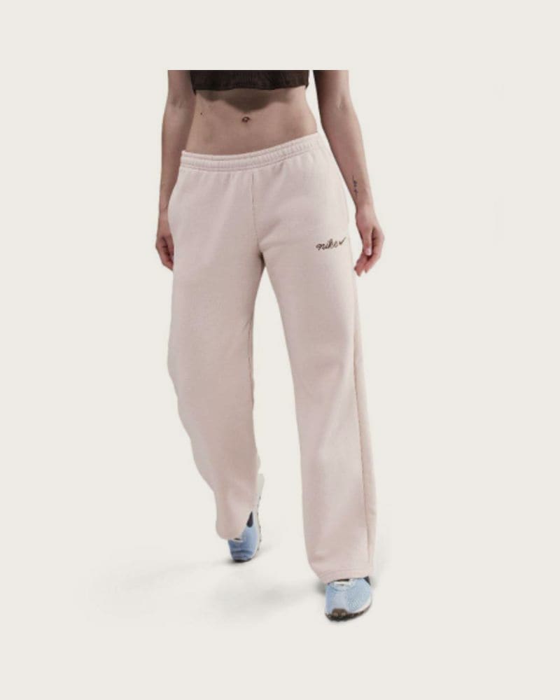 Dámske tepláky NIKE W NSW PHNX FLC STRGHT LEG PNT SILT RED