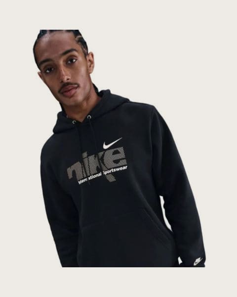 Pánska mikina s kapucňou NIKE M NK CLUB BB PO HDY SWSH SPORT BLACK METALLIC GOLD