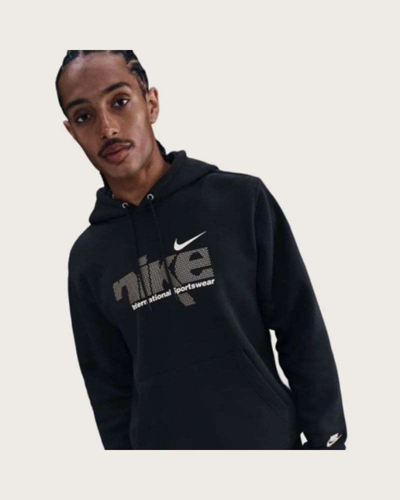 Pánska mikina s kapucňou NIKE M NK CLUB BB PO HDY SWSH SPORT BLACK METALLIC GOLD