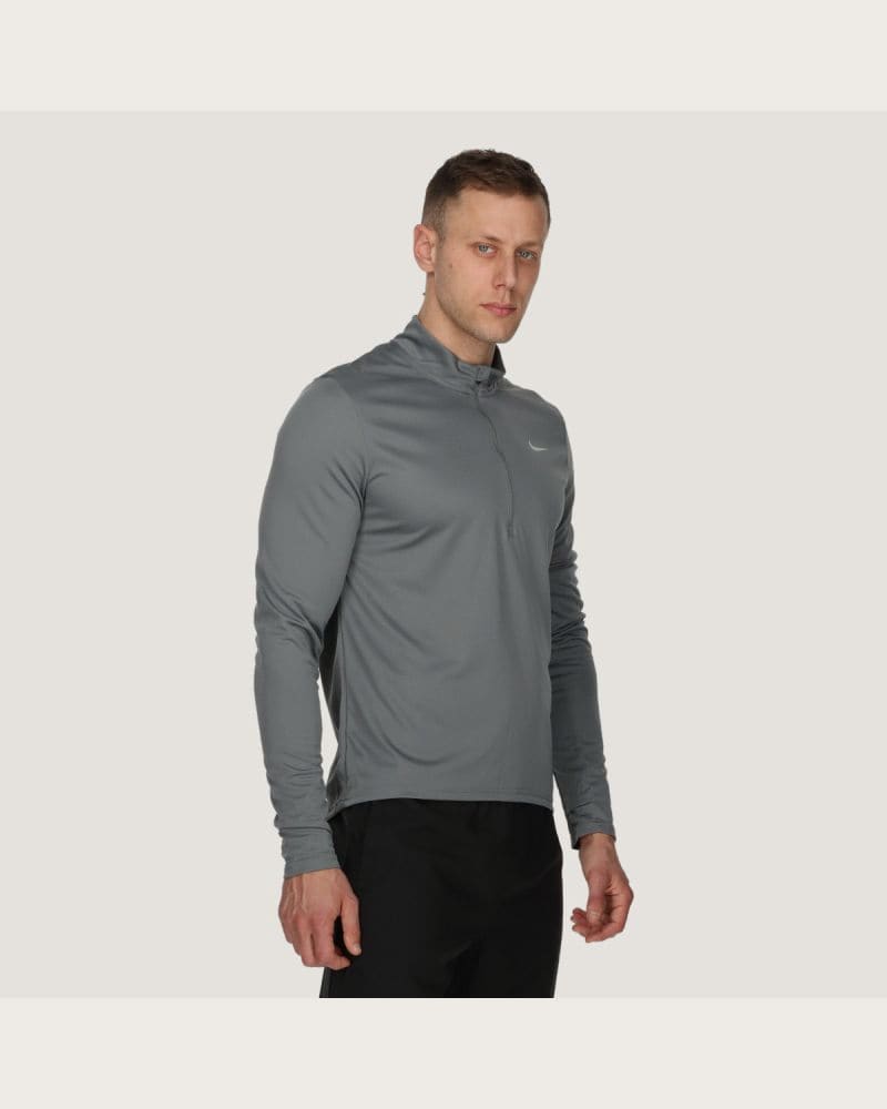Pánska bežecká mikina s 1 2 zipsom NIKE M NK DF PACER TOP HZ SMOKE GREY REFLECTIVE SILV – fotka 3