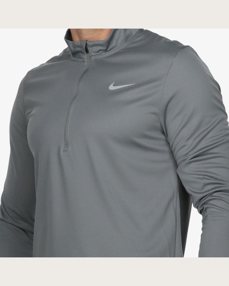 Pánska bežecká mikina s 1 2 zipsom NIKE M NK DF PACER TOP HZ SMOKE GREY REFLECTIVE SILV – fotka 5