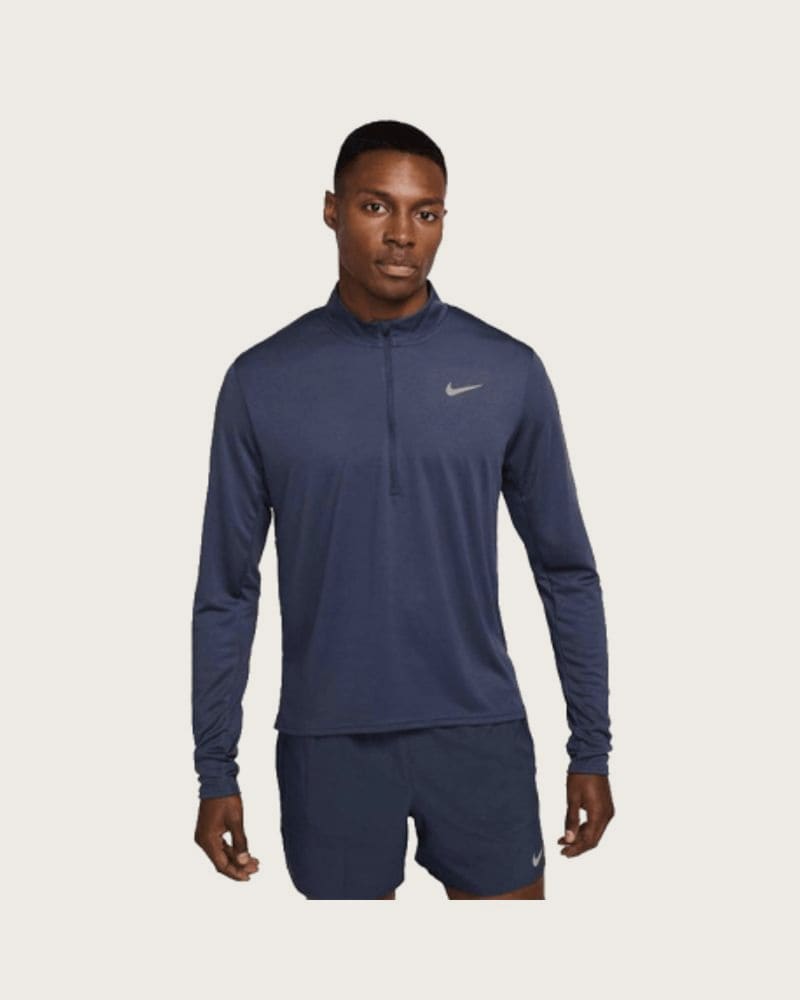 Pánska bežecká mikina s 1 2 zipsom NIKE M NK DF PACER TOP HZ THUNDER BLUE REFLECTIVE SILV
