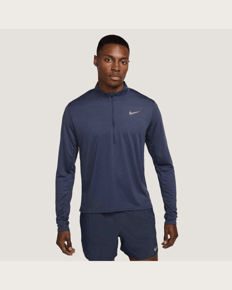 Pánska bežecká mikina s 1 2 zipsom NIKE M NK DF PACER TOP HZ THUNDER BLUE REFLECTIVE SILV – fotka 2