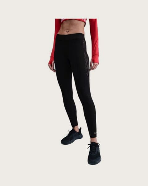 Dámske kompresné legíny NIKE W NP 365 MR TIGHT GG GRX BLACK WHITE