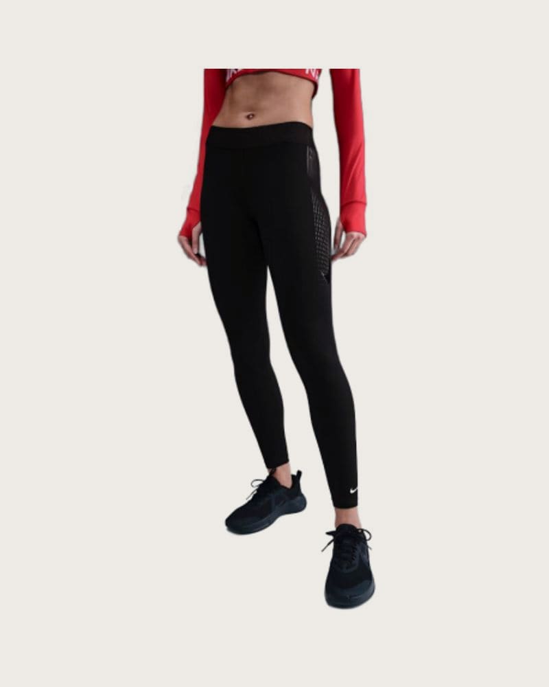 Dámske kompresné legíny NIKE W NP 365 MR TIGHT GG GRX BLACK WHITE
