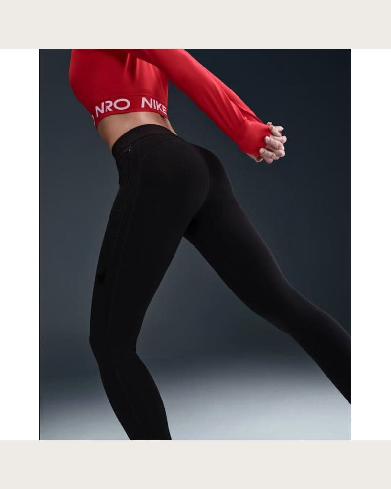 Dámske kompresné legíny NIKE W NP 365 MR TIGHT GG GRX BLACK WHITE – fotka 5