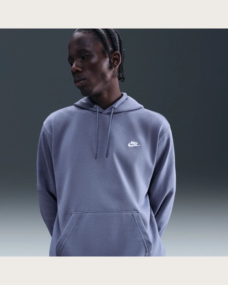 Pánska mikina s kapucňou NIKE M NK CLUB FT PO HOODIE WORLD INDIGO WORLD INDIGO WHITE – fotka 2
