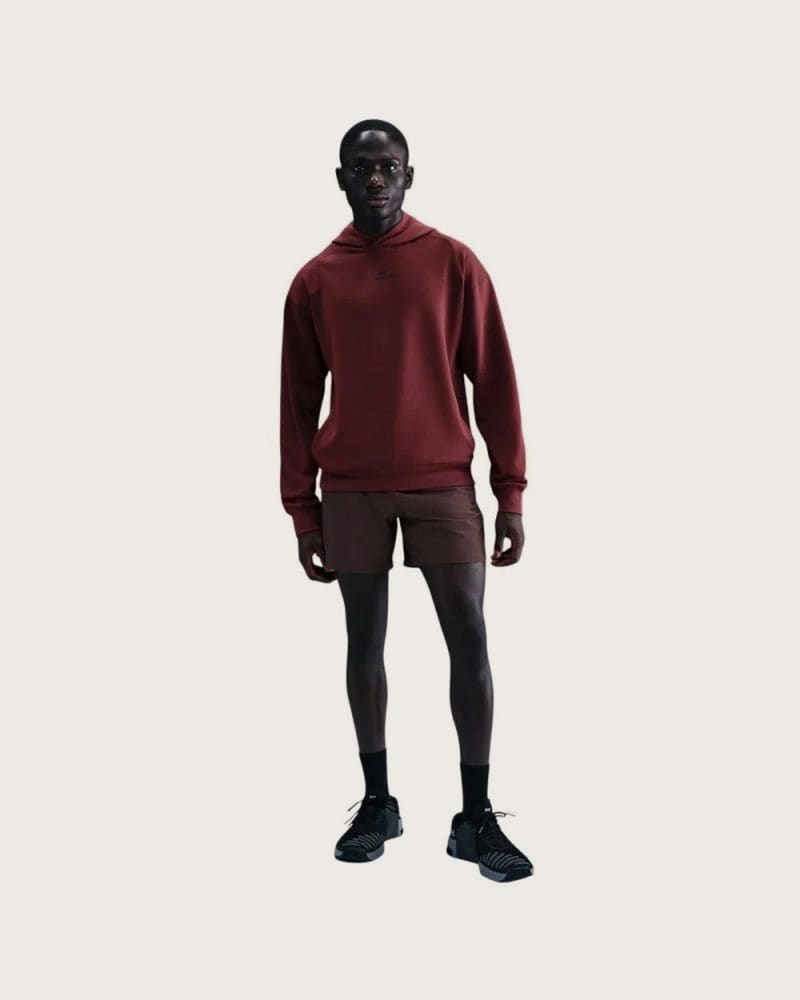 Pánska tréningová mikina s kapucňou NIKE PRO M NP DF NPT MIDLAYER HOODIE DARK TEAM RED BLACK – fotka 2