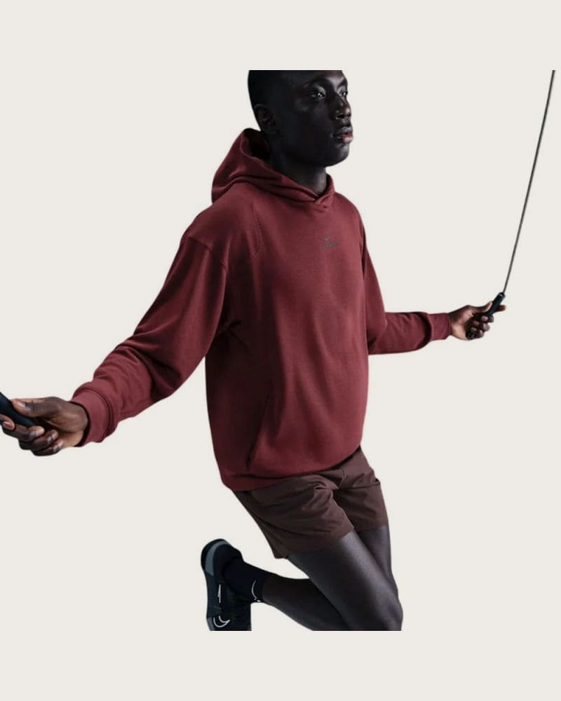 Pánska tréningová mikina s kapucňou NIKE PRO M NP DF NPT MIDLAYER HOODIE DARK TEAM RED BLACK – fotka 4