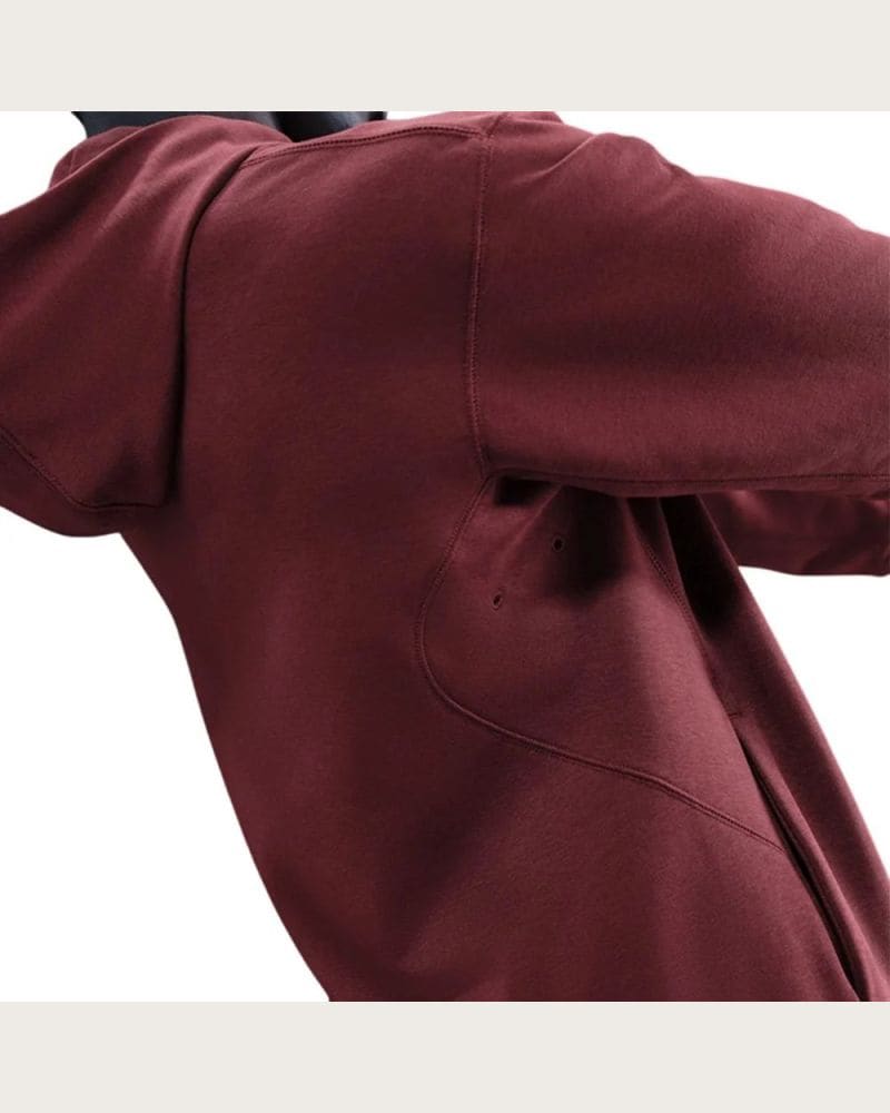 Pánska tréningová mikina s kapucňou NIKE PRO M NP DF NPT MIDLAYER HOODIE DARK TEAM RED BLACK – fotka 5