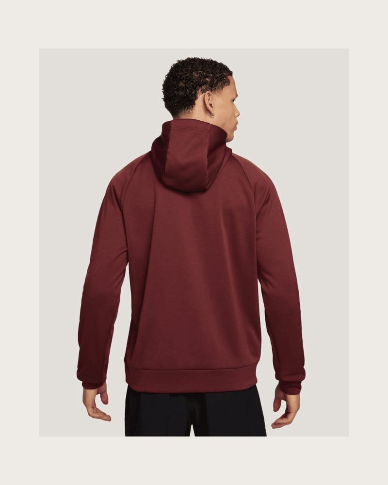Pánska zateplená tréningová mikina s kapucňou NIKE M NK TF FLEECE PO HD GFX DARK TEAM RED – fotka 3