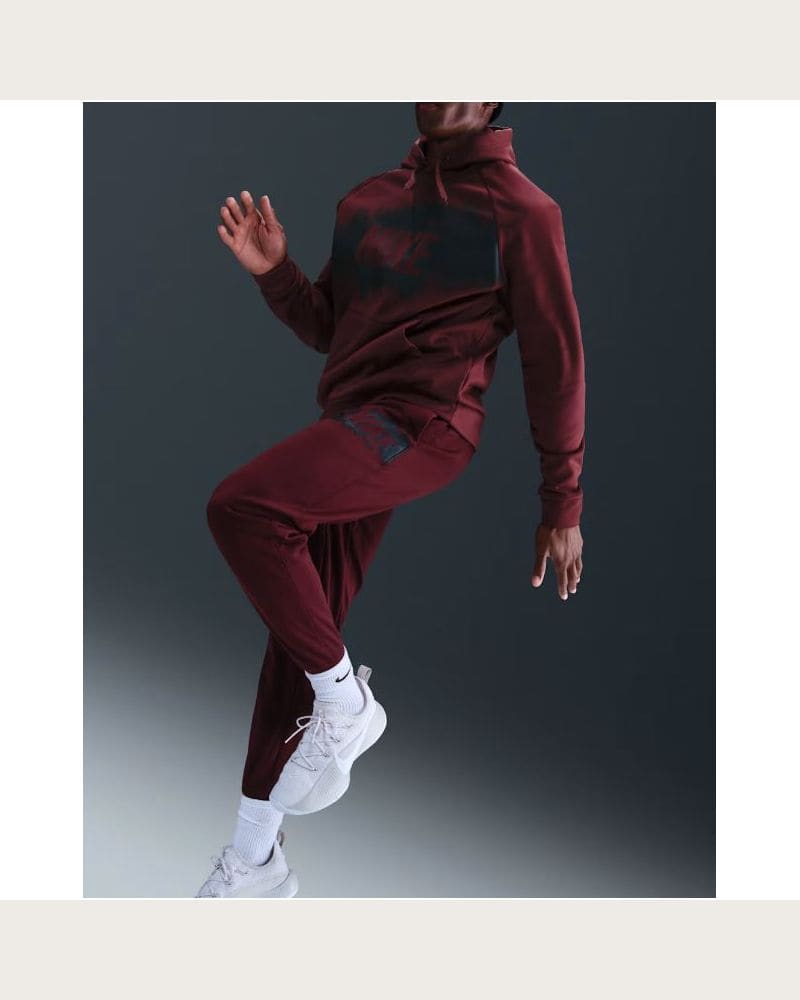Pánske tepláky NIKE M NK TF FLEECE JOGGER GFX DARK TEAM RED – fotka 4