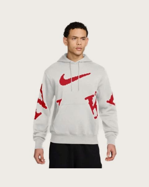 Pánska mikina s kapucňou NIKE M NK CLUB BB GX HDY NEO VAR WHITE UNIVERSITY RED