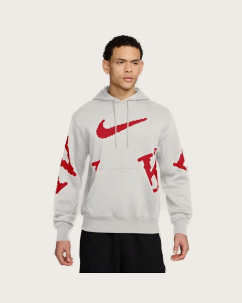 Pánska mikina s kapucňou NIKE M NK CLUB BB GX HDY NEO VAR WHITE UNIVERSITY RED
