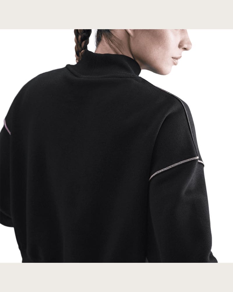 Dámska zateplená mikina NIKE W NSW PHNX FLC LOGO MOCK NECK BLACK – fotka 5