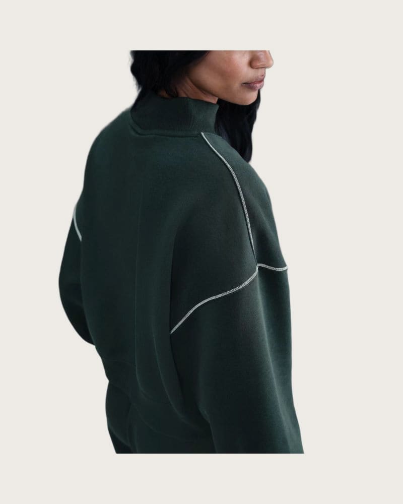 Dámska zateplená mikina NIKE W NSW PHNX FLC LOGO MOCK NECK SEAWEED – fotka 3