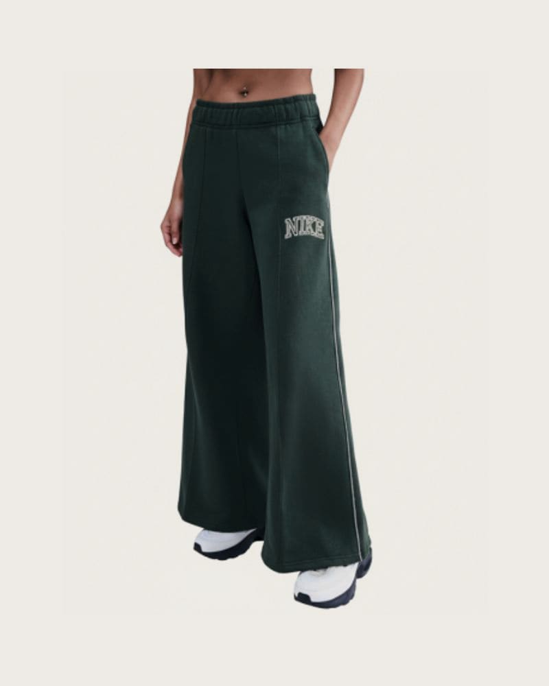 Dámske tepláky NIKE W NSW PHNX FLC LOGO WIDE LEG SEAWEED