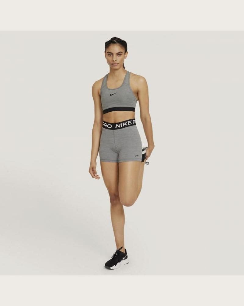 Dámske tréningové kraťasy NIKE PRO W NP 365 SHORT 5IN SMOKE GREY HTR BLACK BLACK – fotka 4