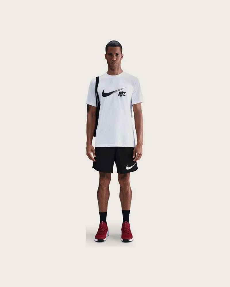 Pánske teplákové kraťasy NIKE M NK DF TOTALITY KNIT 7IN UL G BLACK WHITE – fotka 3