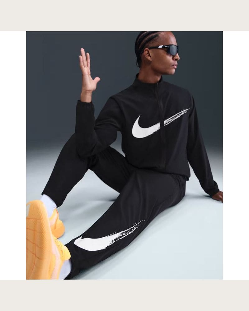 Pánske tepláky NIKE M NK DF FORM PANT ALT GFX BLACK WHITE – fotka 5