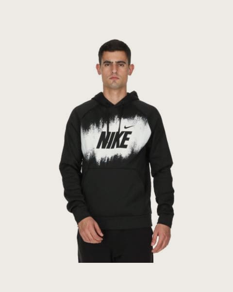Pánska zateplená tréningová mikina s kapucňou NIKE M NK TF FLEECE PO HD GFX BLACK