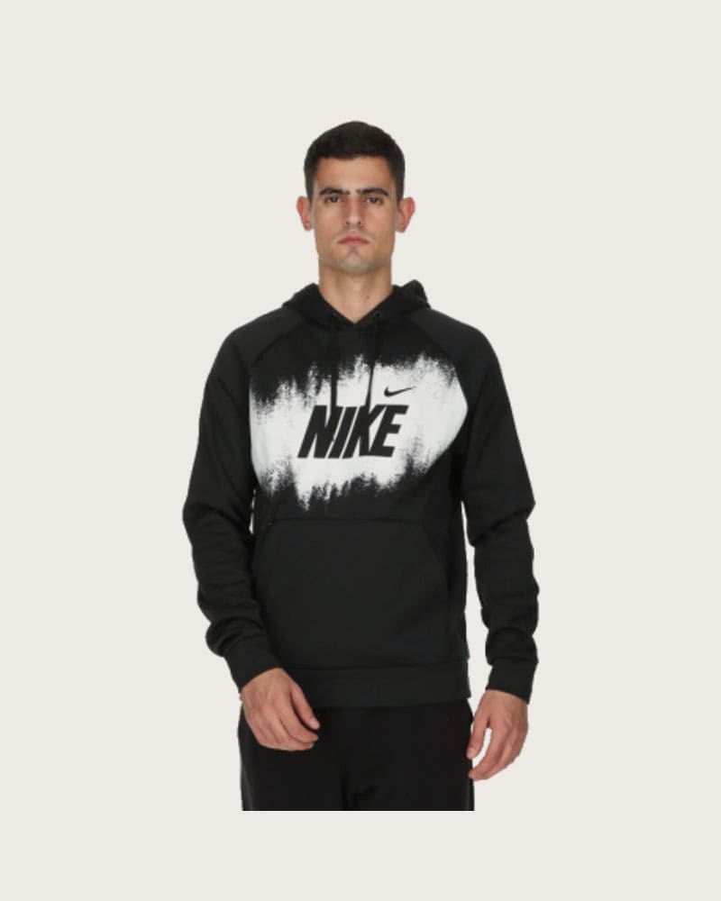 Pánska zateplená tréningová mikina s kapucňou NIKE M NK TF FLEECE PO HD GFX BLACK