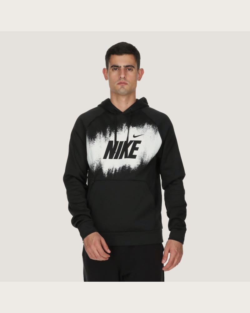Pánska zateplená tréningová mikina s kapucňou NIKE M NK TF FLEECE PO HD GFX BLACK – fotka 2