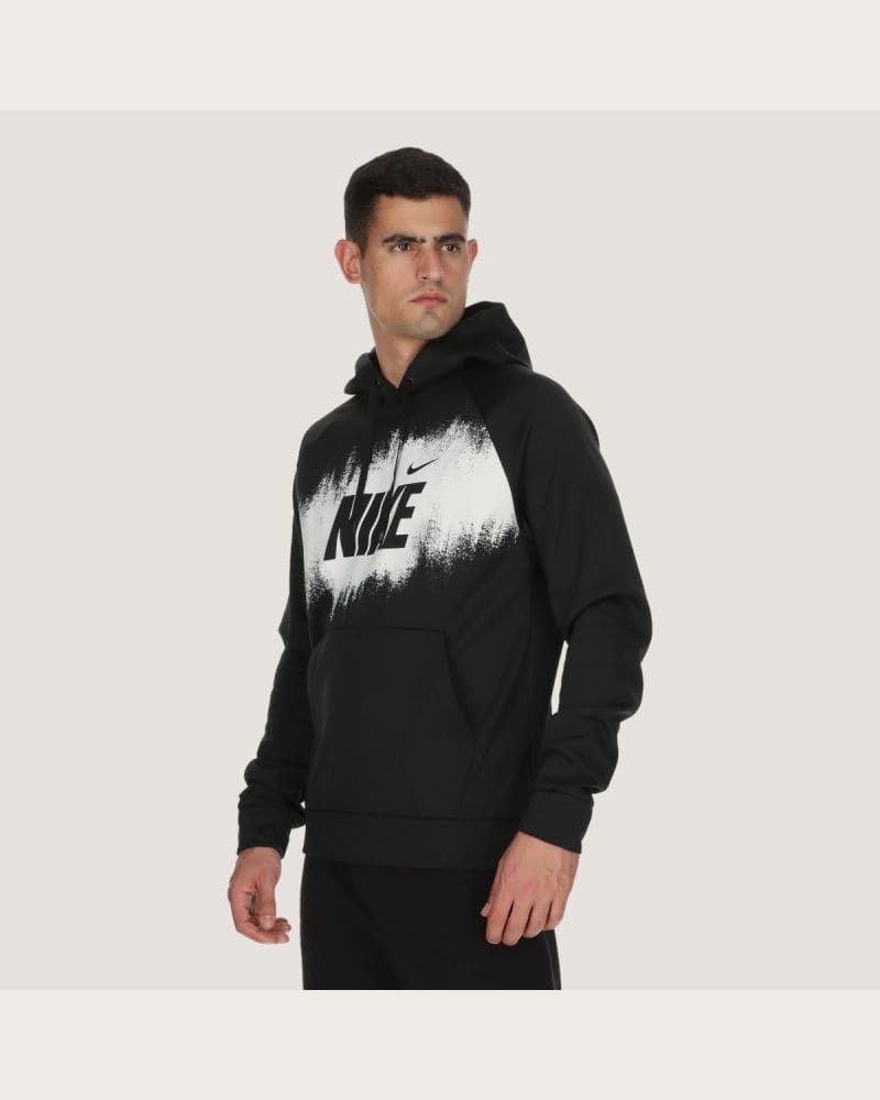 Pánska zateplená tréningová mikina s kapucňou NIKE M NK TF FLEECE PO HD GFX BLACK – fotka 3