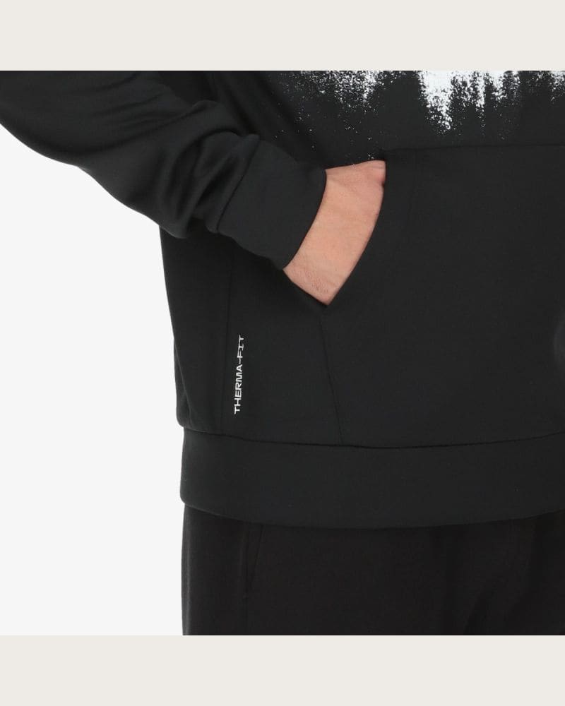 Pánska zateplená tréningová mikina s kapucňou NIKE M NK TF FLEECE PO HD GFX BLACK – fotka 5