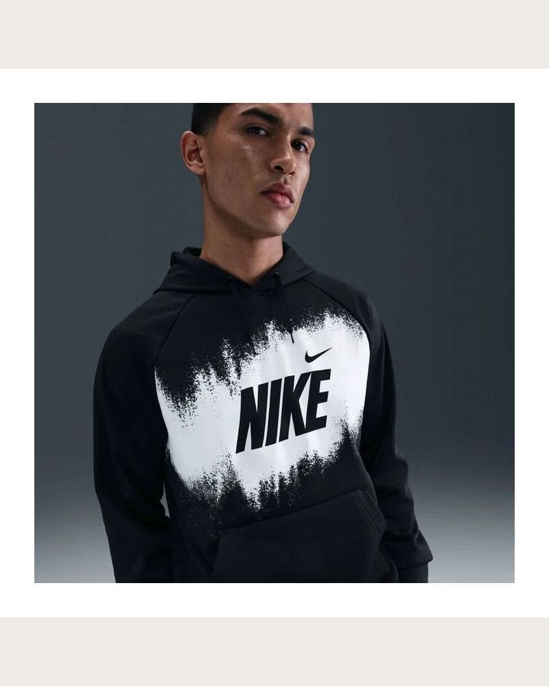 Pánska zateplená tréningová mikina s kapucňou NIKE M NK TF FLEECE PO HD GFX BLACK – fotka 6