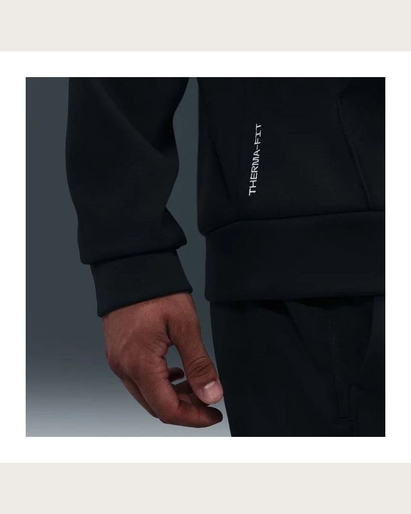 Pánska zateplená tréningová mikina s kapucňou NIKE M NK TF FLEECE PO HD GFX BLACK – fotka 8