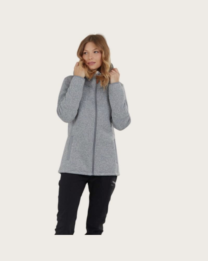 Dámska zateplená mikina so zipsom FUNDANGO Ara Fleece Jacket-745- grey heather