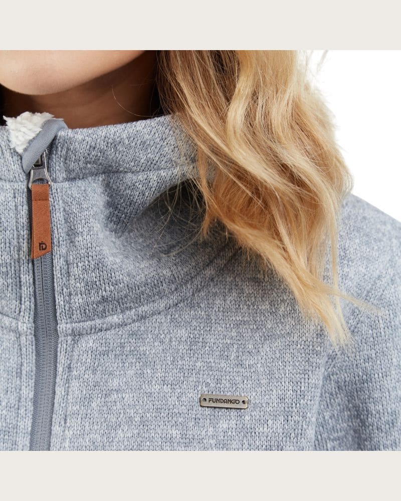 Dámska zateplená mikina so zipsom FUNDANGO Ara Fleece Jacket-745- grey heather – fotka 5