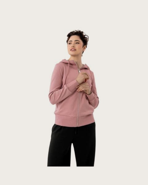 Dámska mikina so zipsom VOLCANO B-ALEXA-PINK
