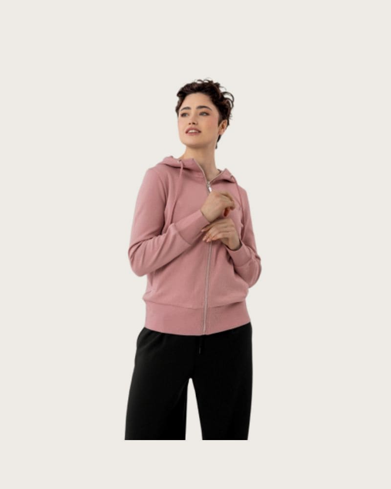 Dámska mikina so zipsom VOLCANO B-ALEXA-PINK