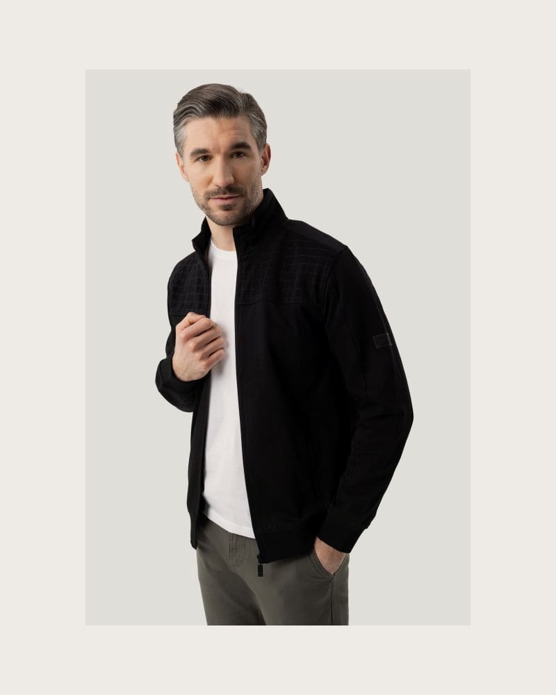 Pánska mikina so zipsom VOLCANO B-BERRT-BLACK – fotka 2