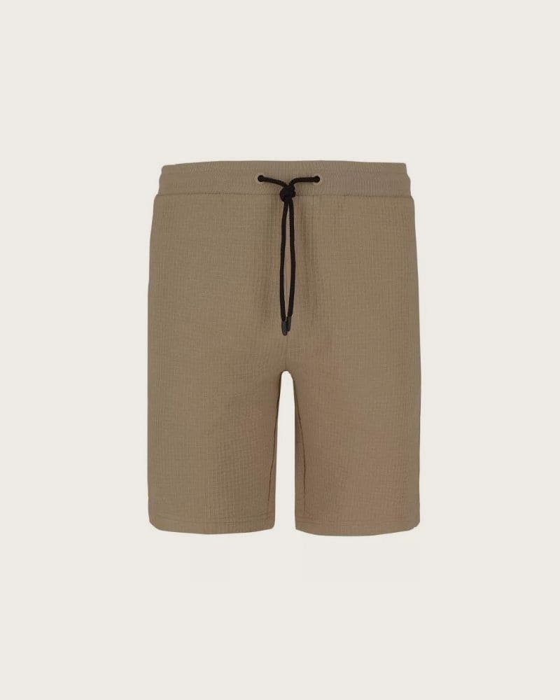 Pánske teplákové kraťasy VOLCANO M-JANI-BEIGE – fotka 4