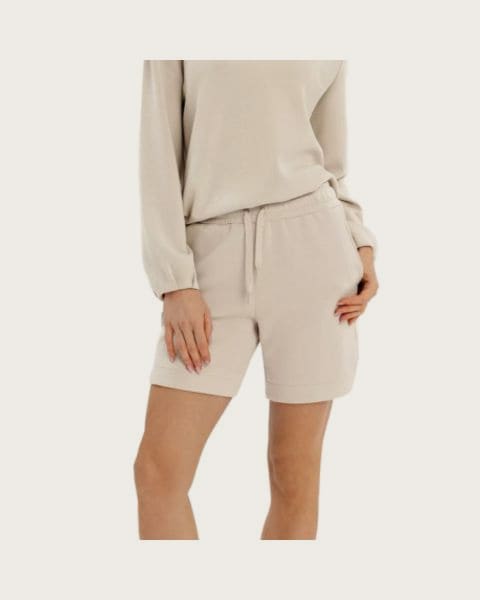 Dámske teplákové kraťasy VOLCANO M-LULI-BEIGE