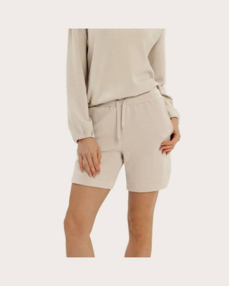 Dámske teplákové kraťasy VOLCANO M-LULI-BEIGE