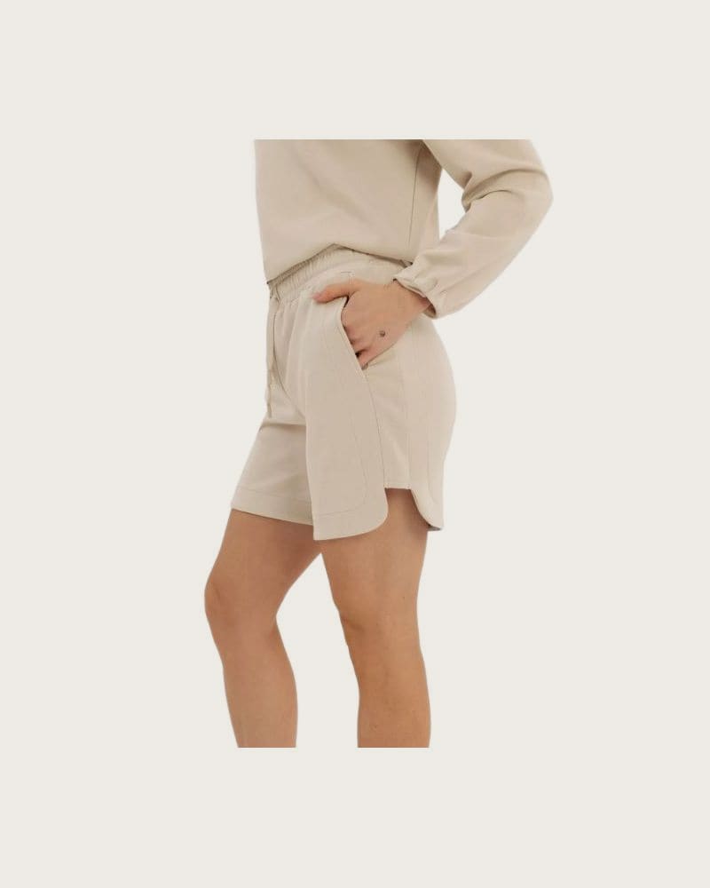 Dámske teplákové kraťasy VOLCANO M-LULI-BEIGE – fotka 2