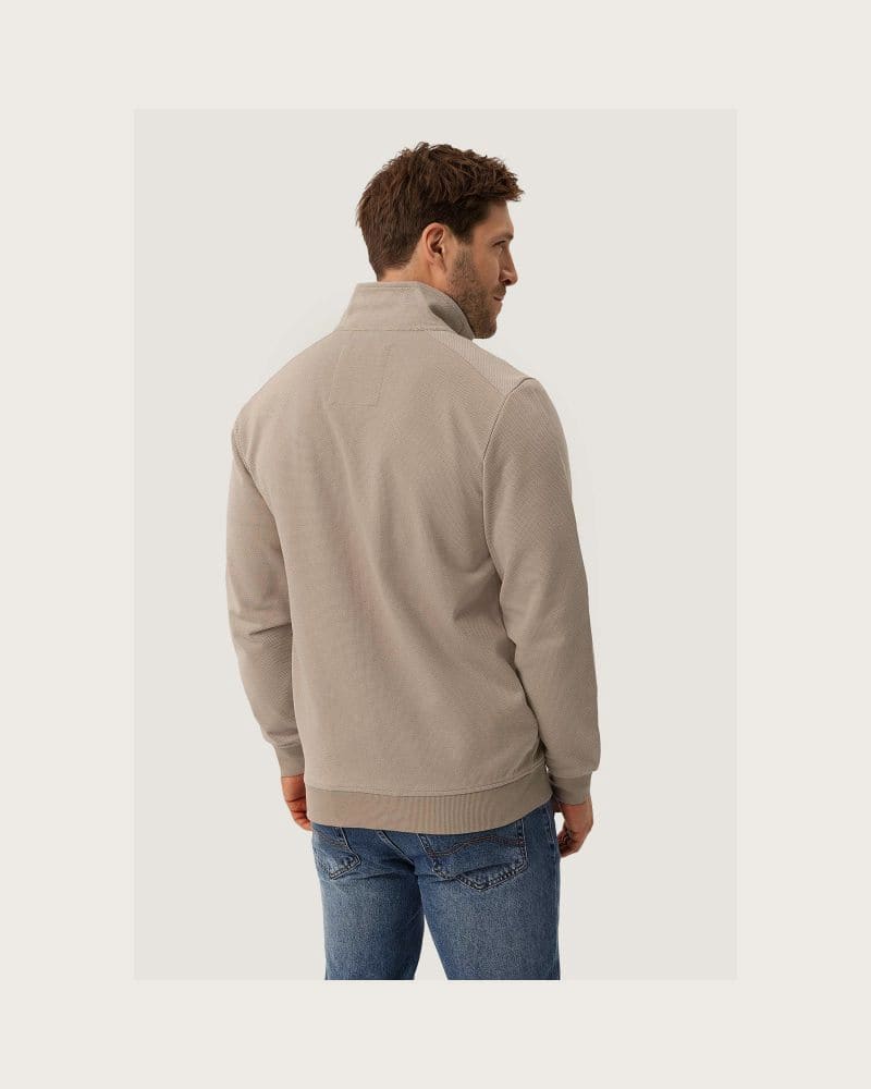 Pánska mikina so zipsom VOLCANO B-MONTERO-BEIGE – fotka 4