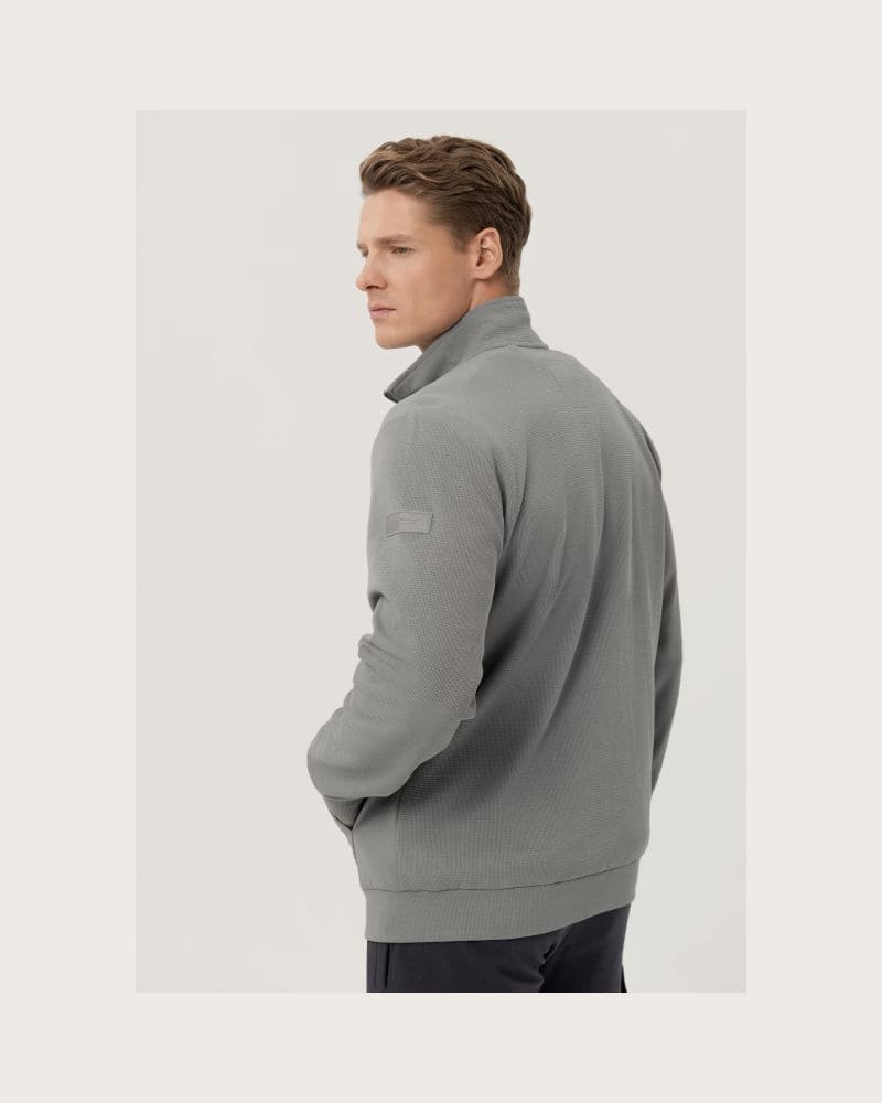 Pánska mikina so zipsom VOLCANO B-GULF-GREY – fotka 2