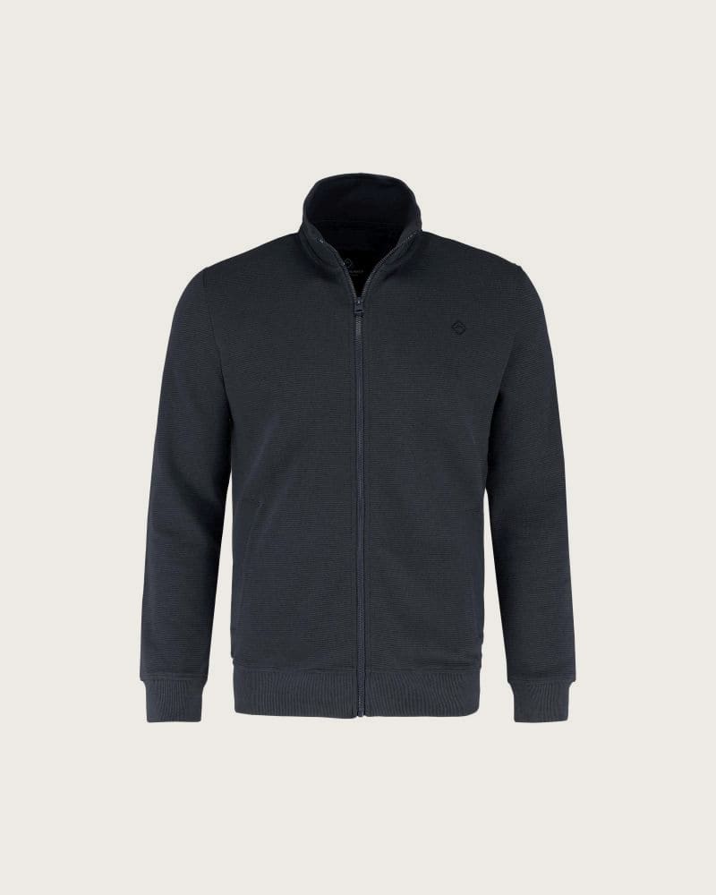 Pánska mikina so zipsom VOLCANO B-STRIPE-NAVY – fotka 5