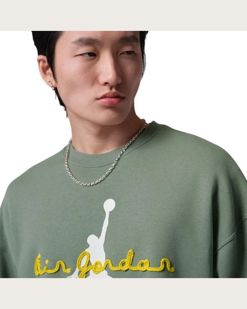 Pánska mikina s kapucňou NIKE JORDAN M J BRK AJ6 FLC CREW – fotka 4
