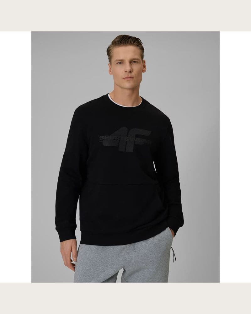 Pánska mikina 4F SWEATSHIRT M2237-20S-DEEP BLACK – fotka 2