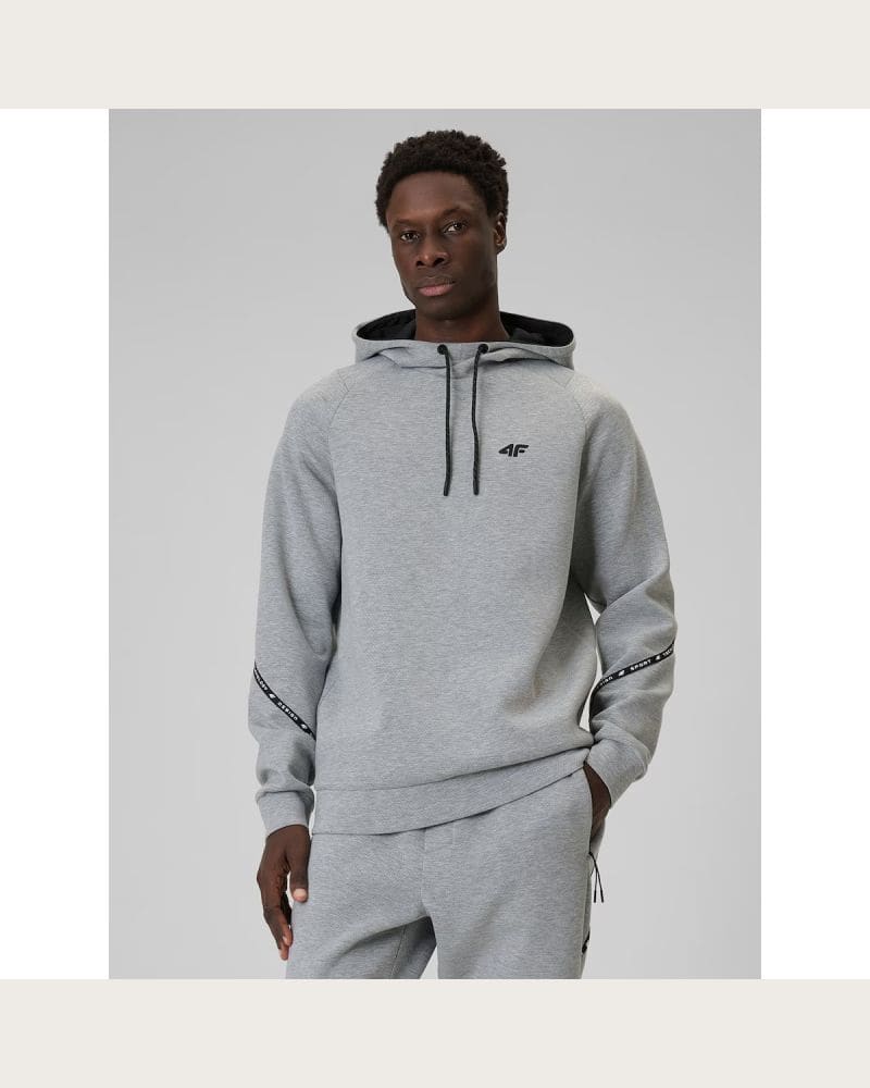 Pánska mikina s kapucňou 4F SWEATSHIRT M2238-27M-COLD LIGHT GREY MELANGE – fotka 2